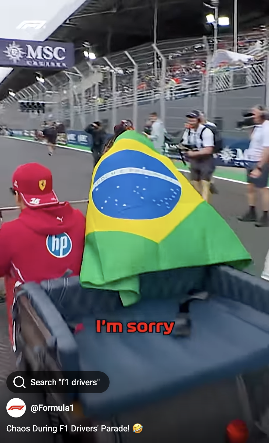 Thumbnail for Chaos During F1 Drivers' Parade! 🤣